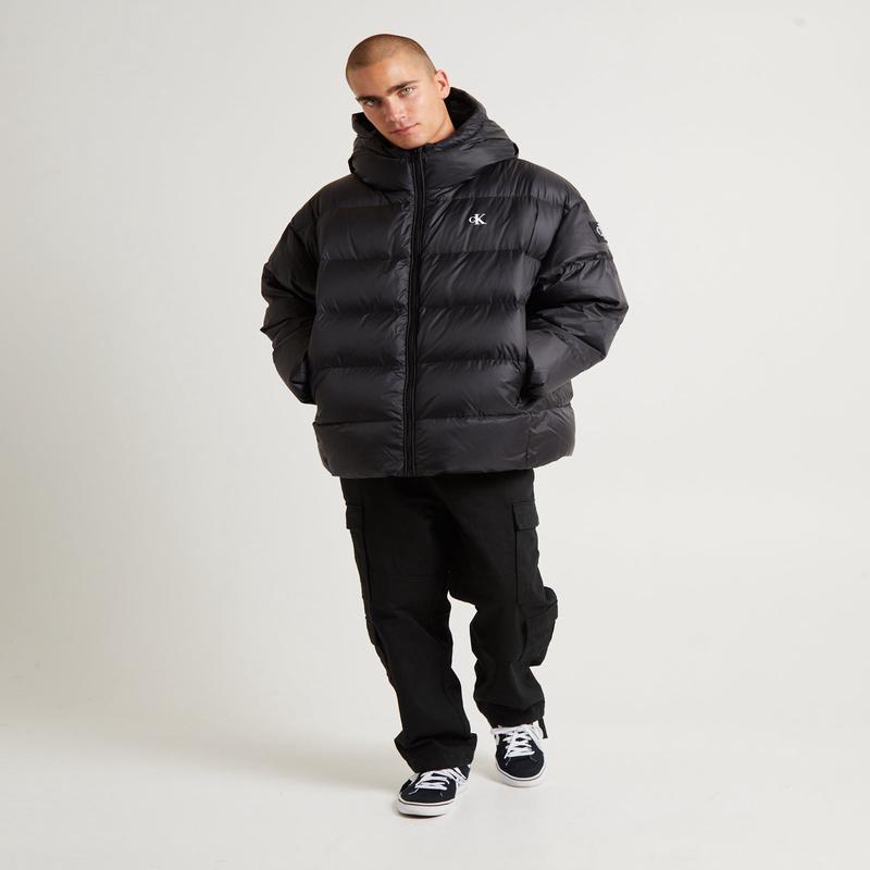 Essentials Down Oversized Puffer Jacket Black
