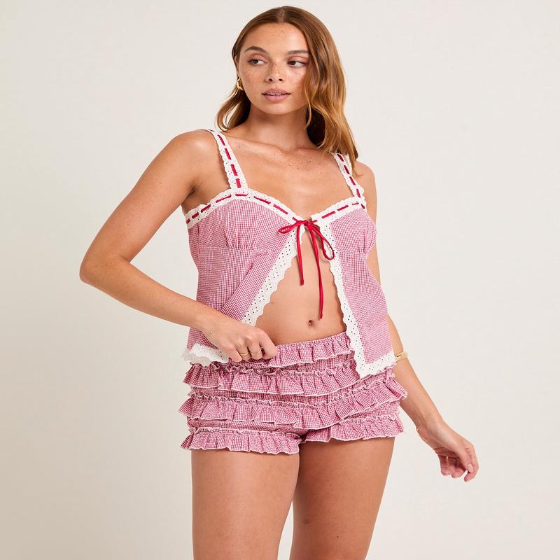 Greta Cluny Contrast Lace Trim Cami