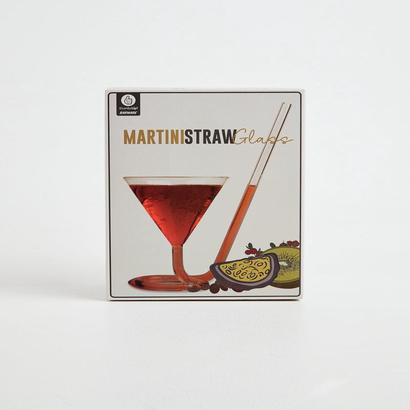 Martini Straw Glass