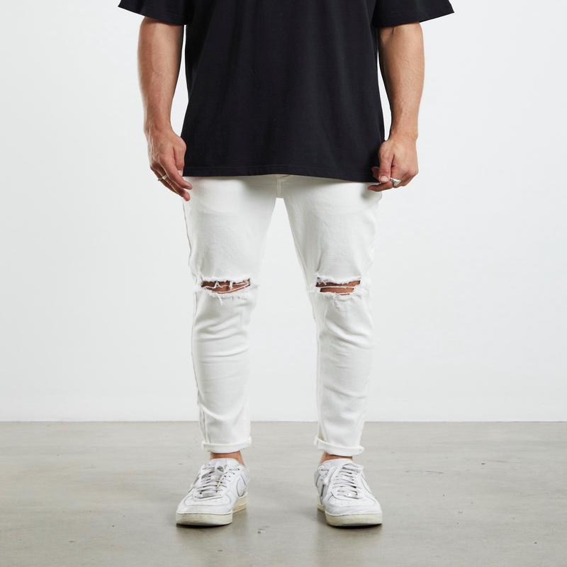 Offset Jeans White