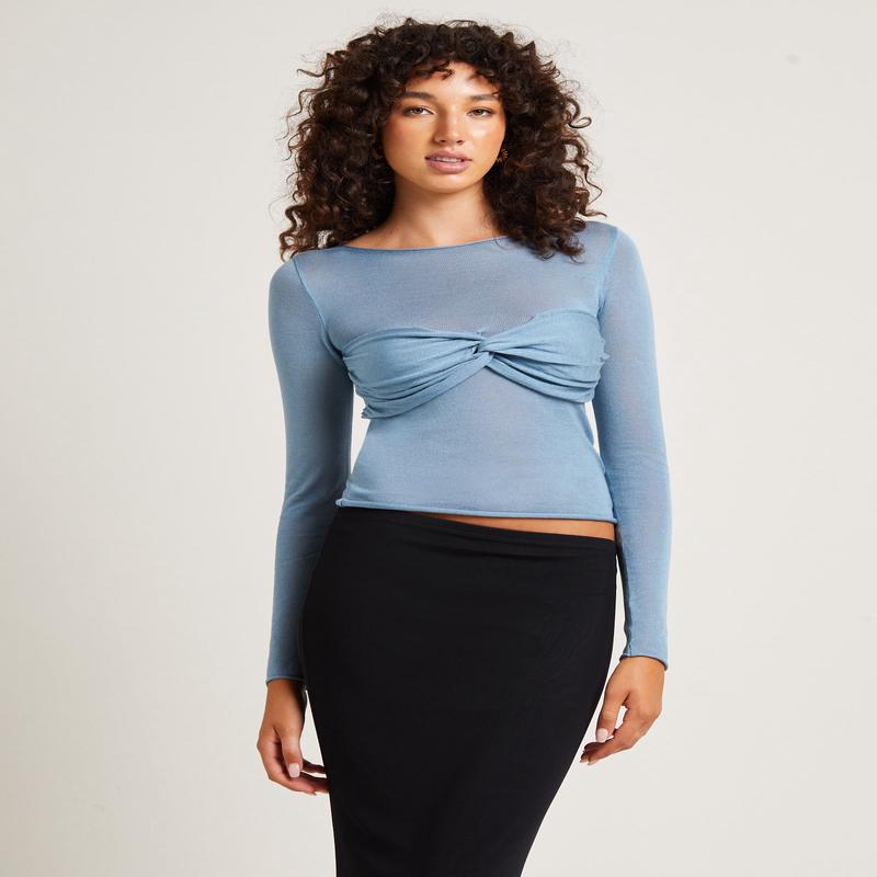 Penny Semi Sheer Sweetheart Knit