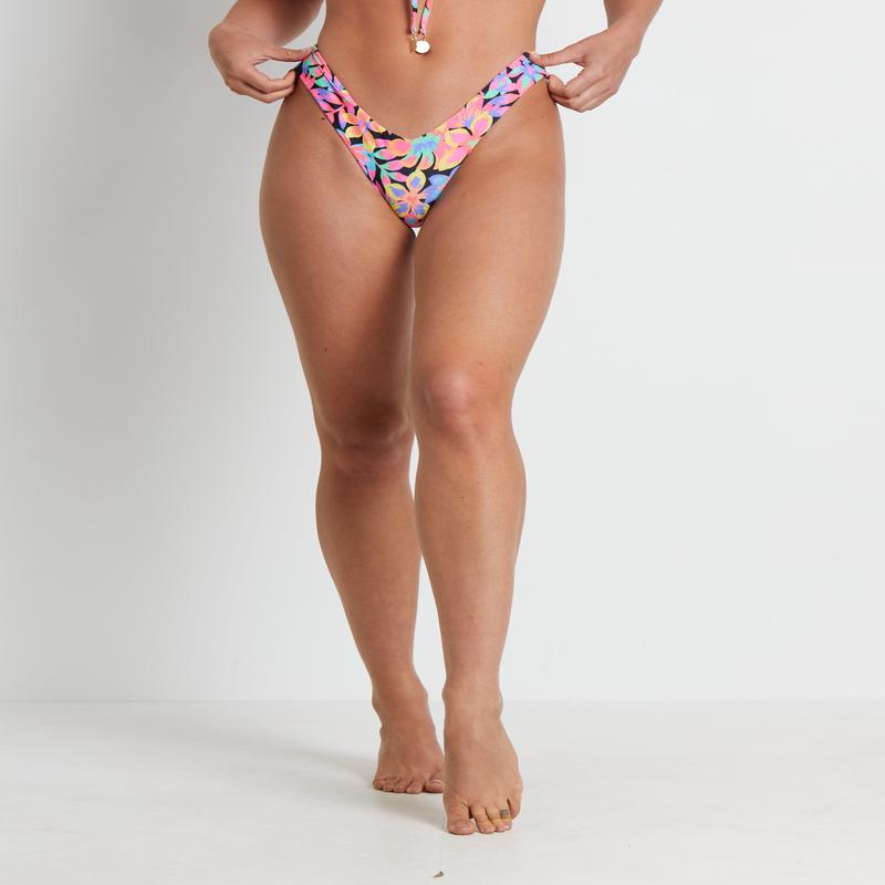 V Cheeky Bikini Bottom in Disco Doll