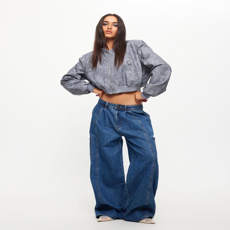 Veneda Baggy Denim Jeans in Bue