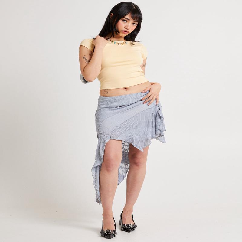 Asym Splice Mini Skirt