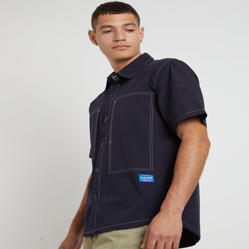 Cliff Short Sleeve Shirt in Navy