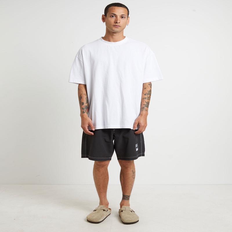 Swan Baggy Trunk Boardshorts in Black