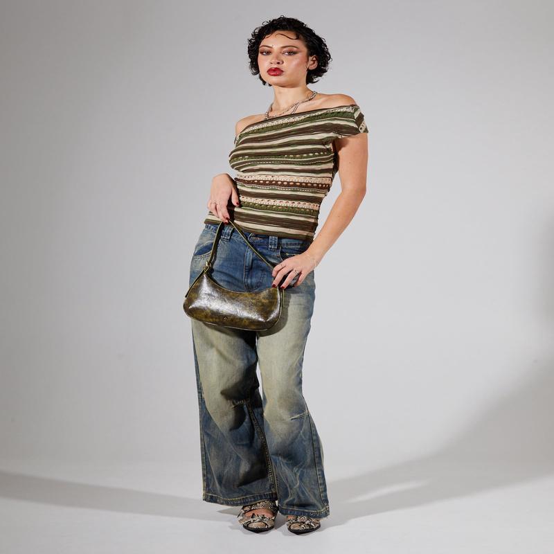 Asymmetric Top Ruffle Knit