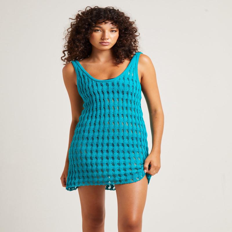 Kendall Mini Dress in Turquoise