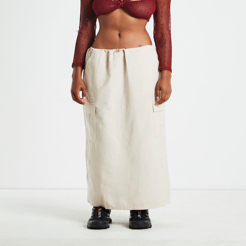 Nikita Parachute Maxi Skirt Cream