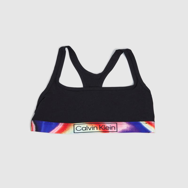 Reimagined Heritage Pride Cotton Unlined Bralette Black