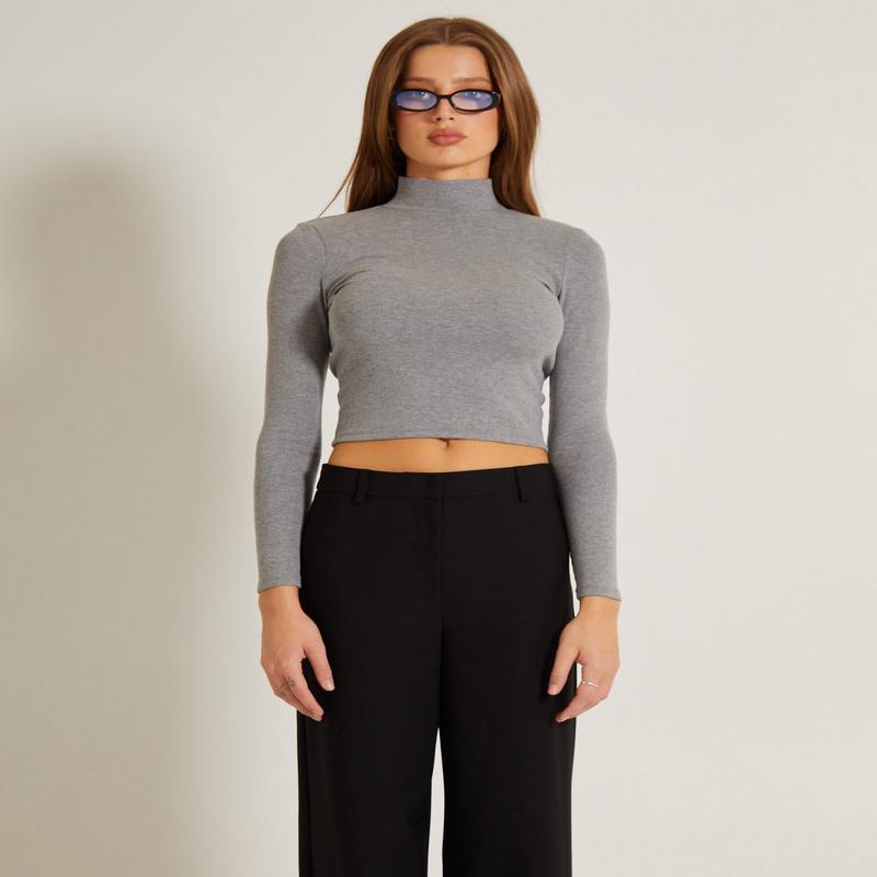 Ribbed Long Sleeve Skivvy
