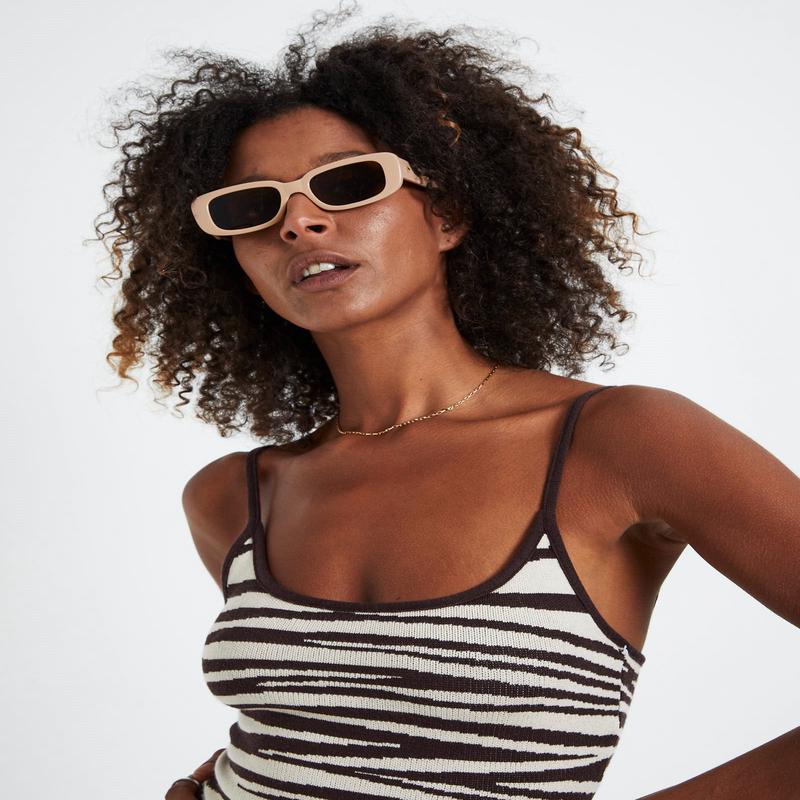 Rue Sunglasses Nude/Coffee