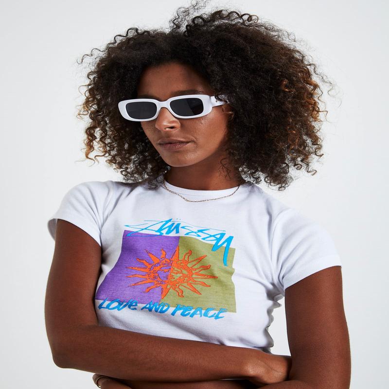 Rue Sunglasses White/Black