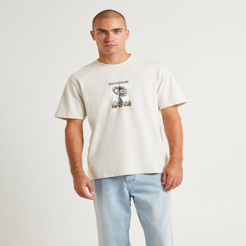 Farm Fresh Recycled Retro Fit T-Shirt Moonbeam