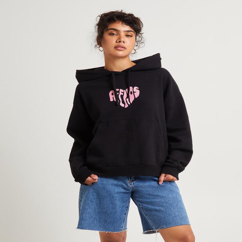 Mara Recycled Pull On Hoodie Black