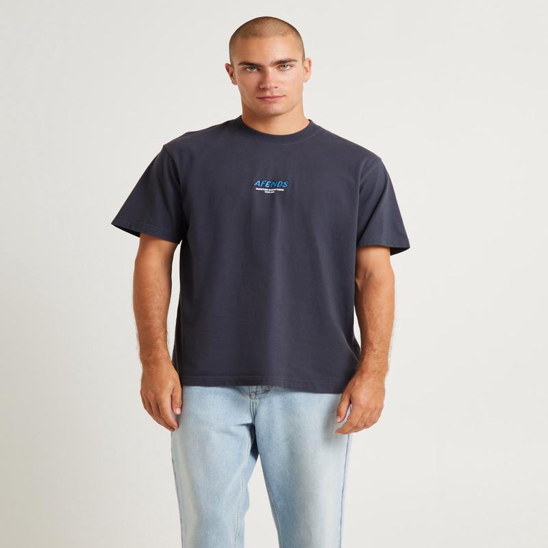 Message Recycled Retro Fit T-Shirt Charcoal