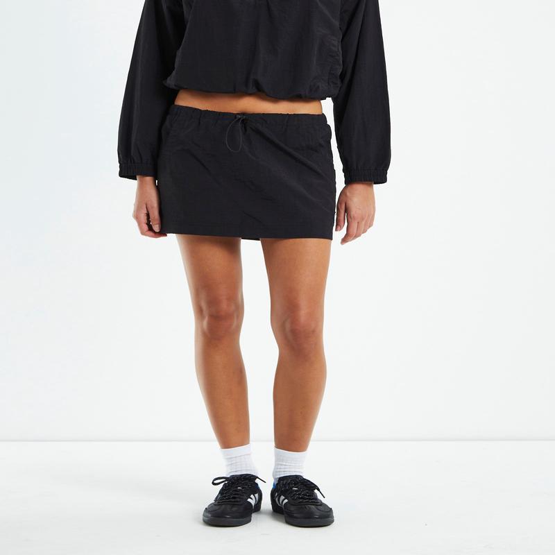 Nylon Mini Skirt Black