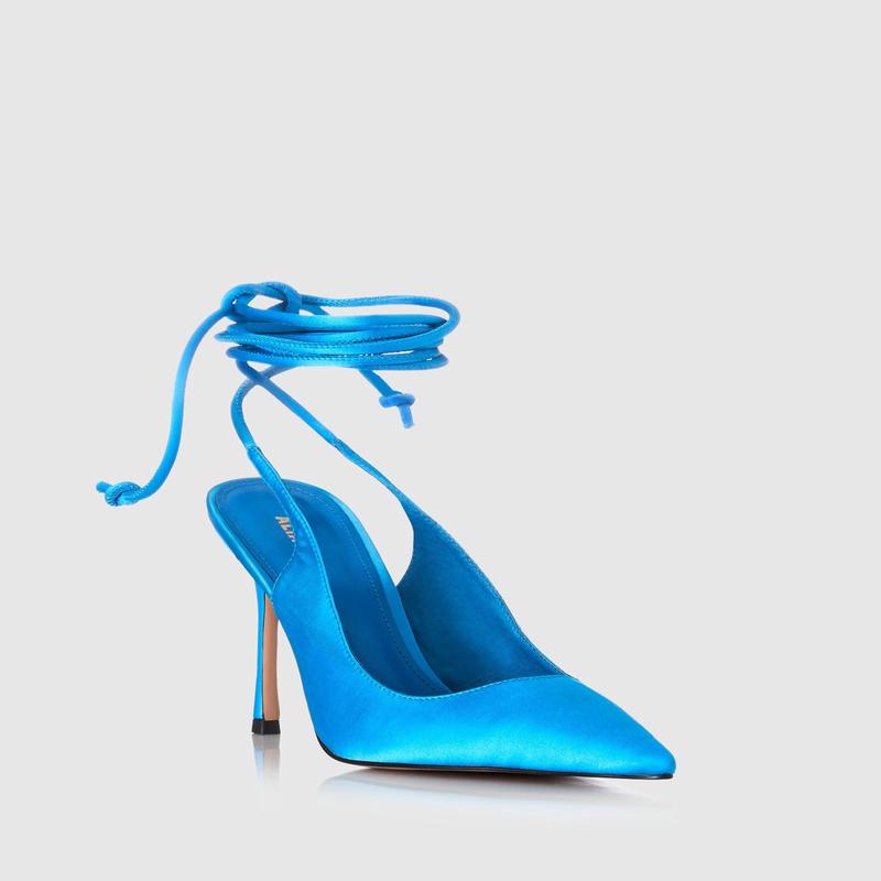 Bobby Heels Blue Satin
