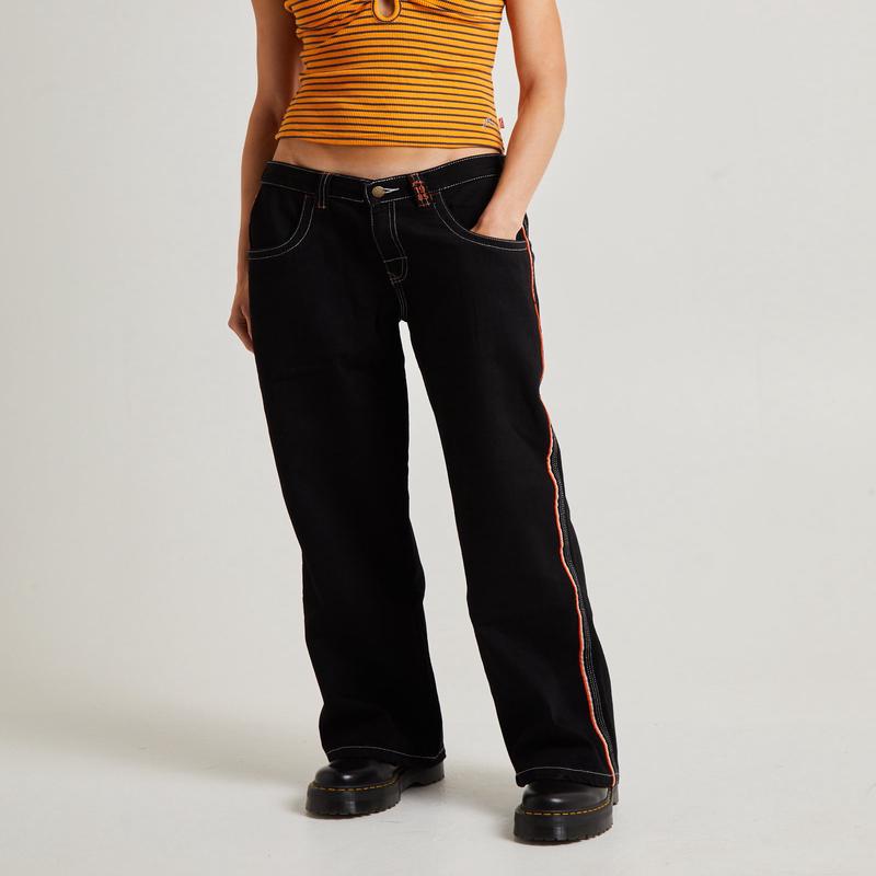 Flip Mommy Low Rise Wide Leg Denim Pants