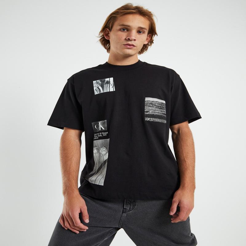 Multi Landscape Graphic Short Sleeve T-Shirt Black