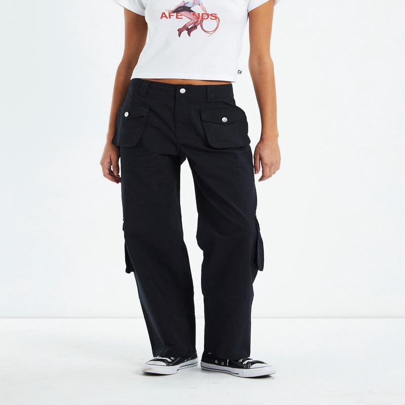 Recycled Cargo Pants Black