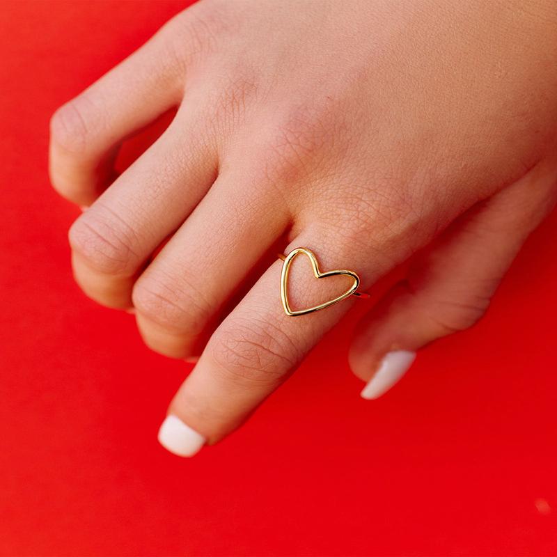 Big Heart Gold Ring