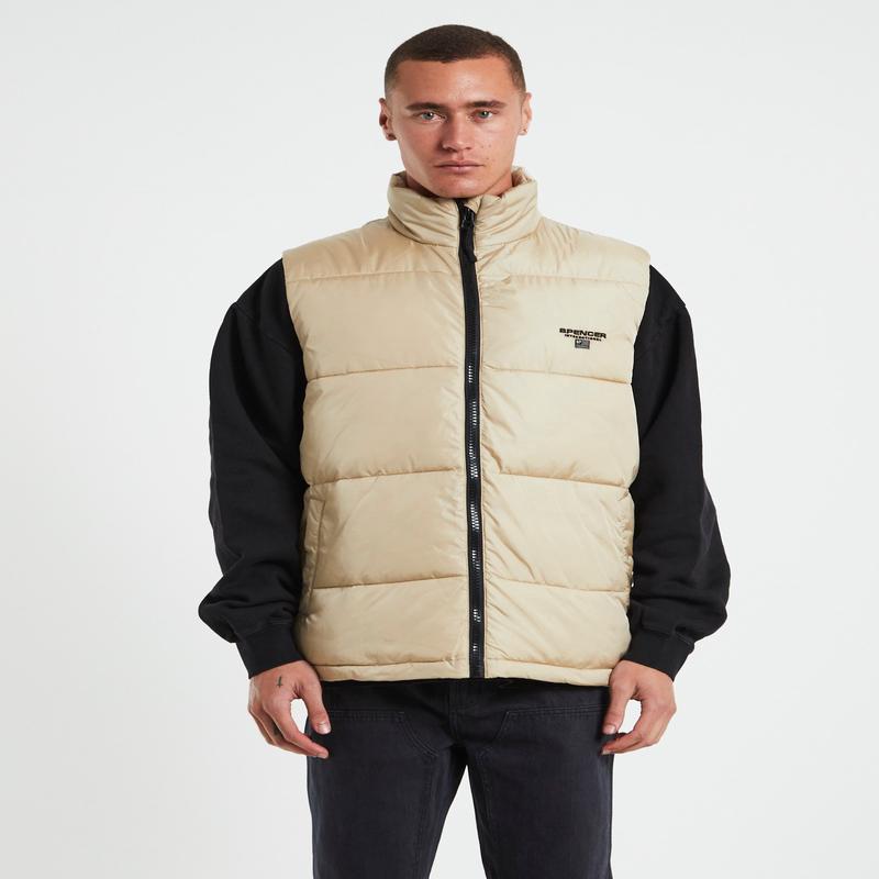 Burnside 90s Puffer Vest Stone