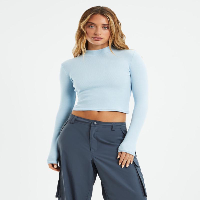 Long Sleeve Skivvy T-Shirt Ice Blue