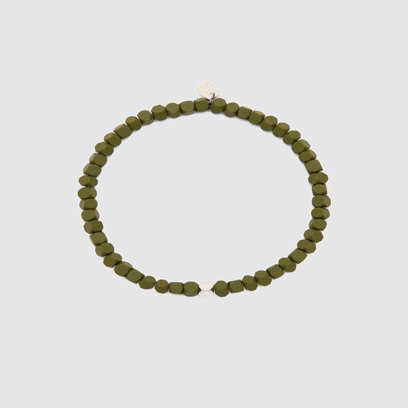 Men's Coated Hematite Stretch Bracelet