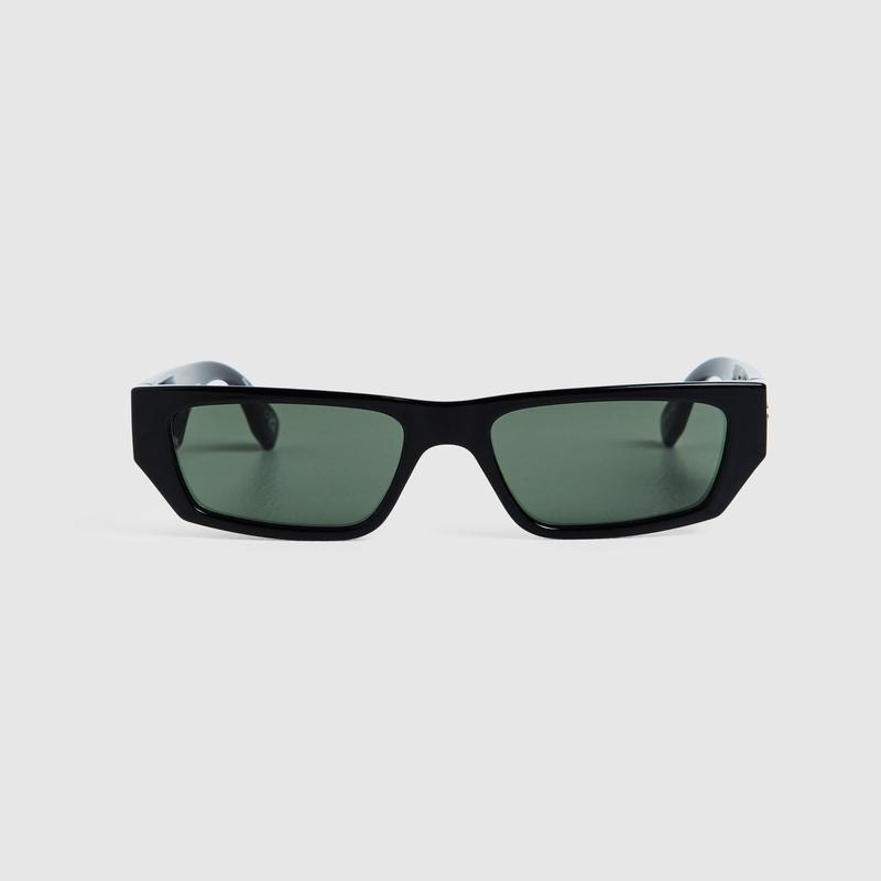 Plastic Measures Sunglasses Black/Green Mono