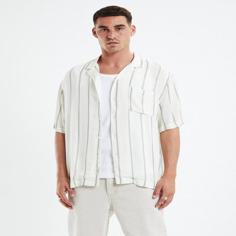 Society Short Sleeve Resort Shirt Off White