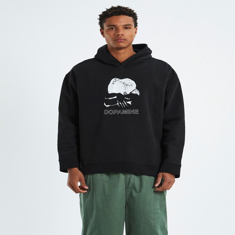 Dopamine Long Sleeve Hoodie Flat Black