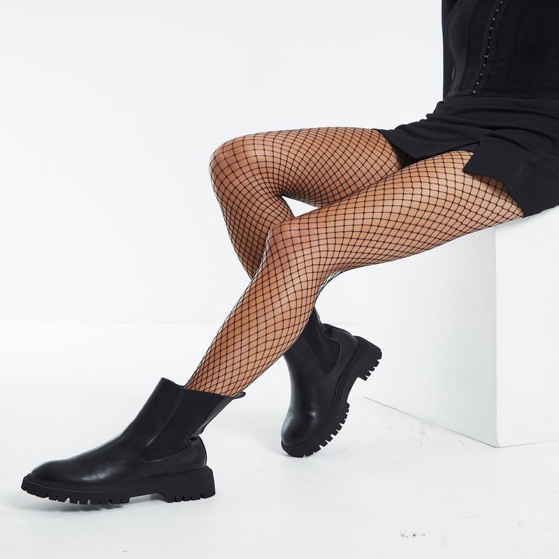 Fine Fishnet Tights Black