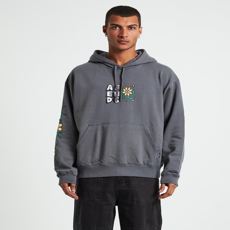 Flowerbed Recycled Pull On Hoodie Steel Grey