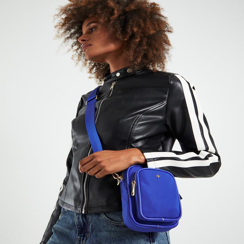 GP Exclusive - Didi Nylon Crossbody Bag Cobalt Blue/Gold