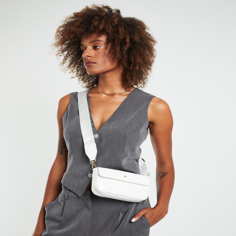 GP Exclusive - Lucky Croc Crossbody Bag White/Gold