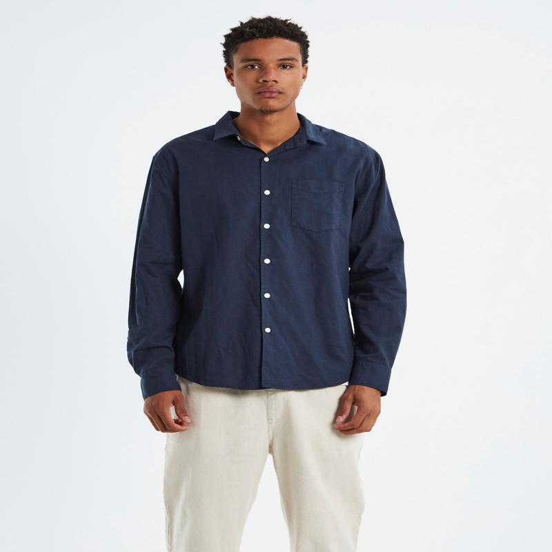 Grover Long Sleeve Shirt Navy