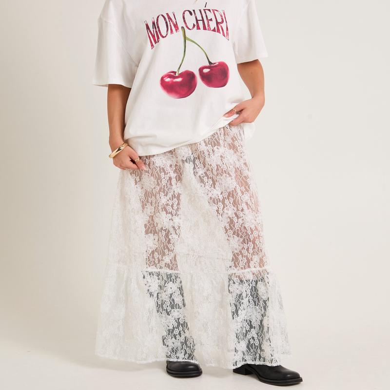 Imani Lace Tiered Maxi Skirt