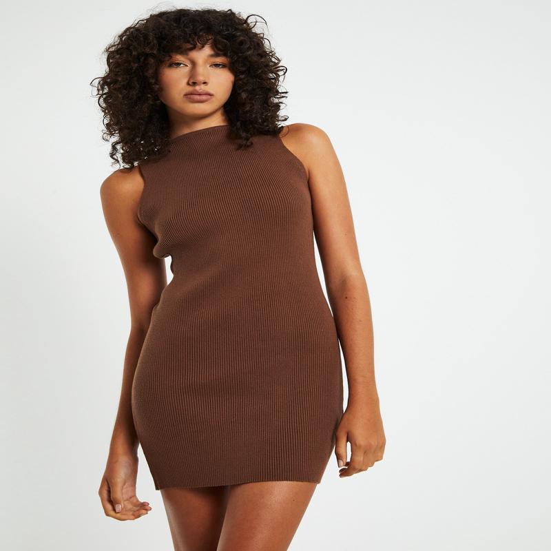 Mish Mini Dress Chocolate Brown