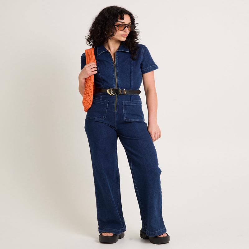 Nikki Denim Maxi Boiler Suit