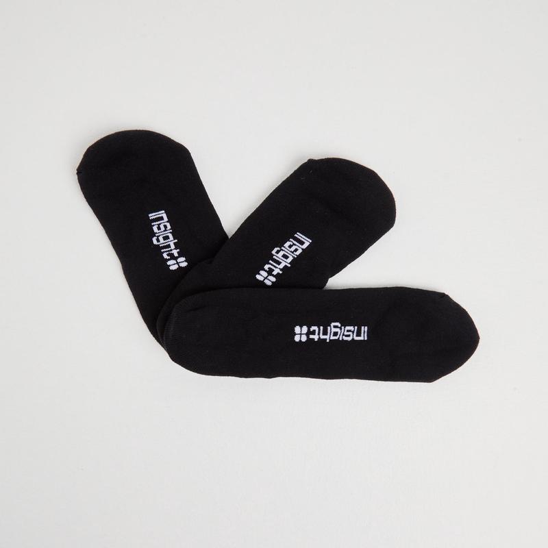 Logo Invisible Socks 3 Pack Black