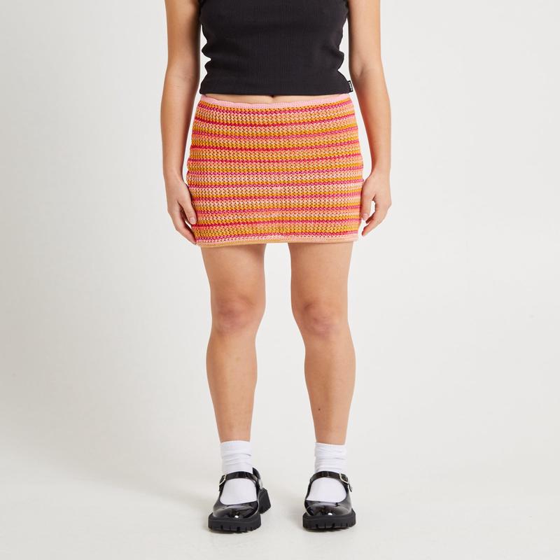 Oasis Crochet Low Mini Skirt