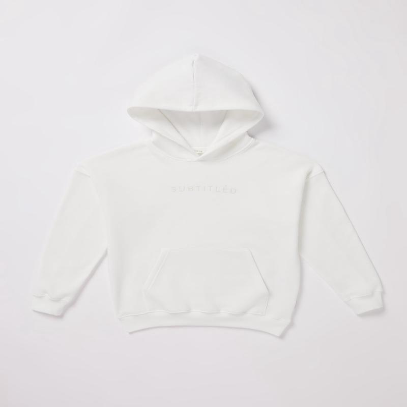 Teen Girls State Oversized Hoodie in White