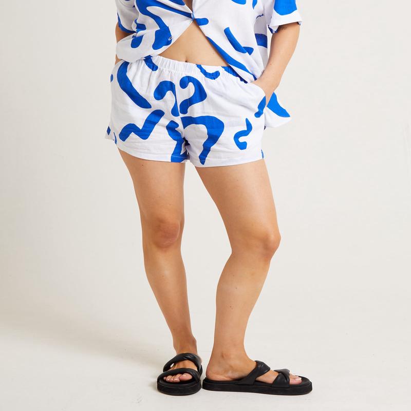 Charlie Swirl Shorts in Blue