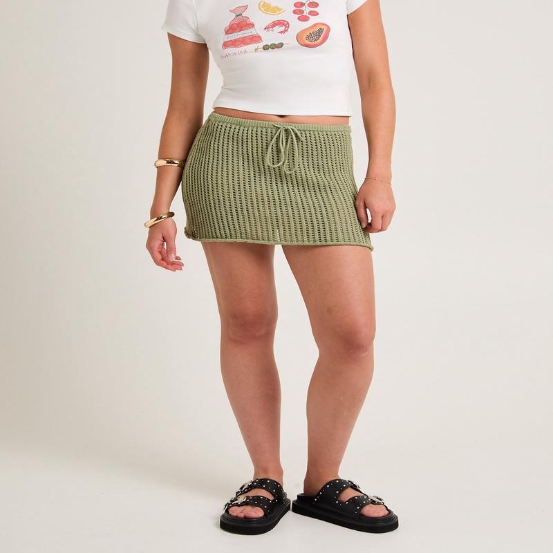 Iris Crochet Mini Skirt