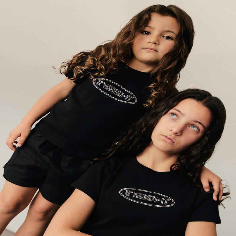 Teen Girls Hackers Baby Tee in Black