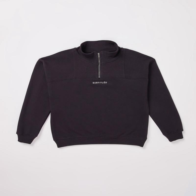 Teen Girls State Panel Fleece Jumper in Almost Black