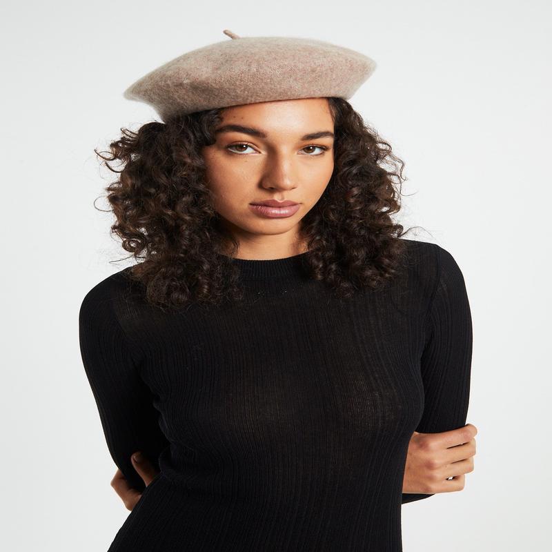 Belle Beret Biscuit Brown