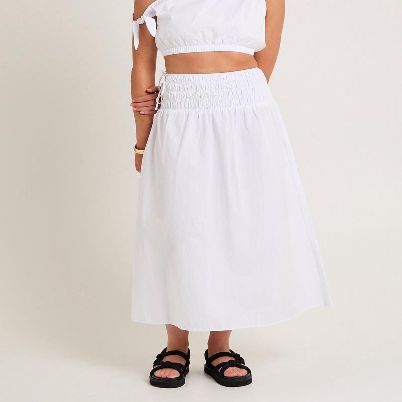 Clara Tie Side Midi Skirt
