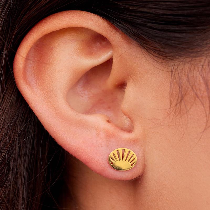 Cutout Sunburst Stud Earrings